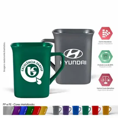  caneca quadrada 250ml metalizado cores 