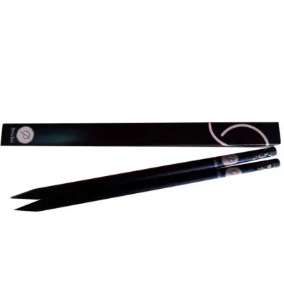 Kit 2 Lápis com Borracha Madeira Preta