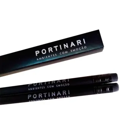 Kit 2 Lápis com Borracha Madeira