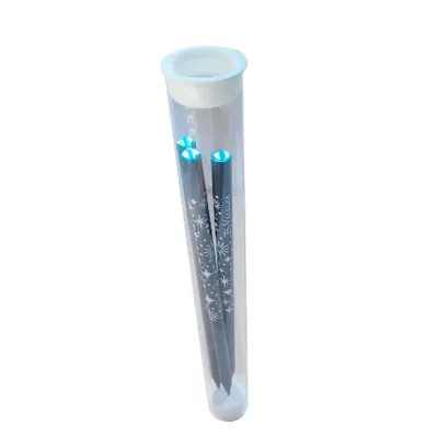 Kit Tubo com 3 Lápis com Cristal - azul