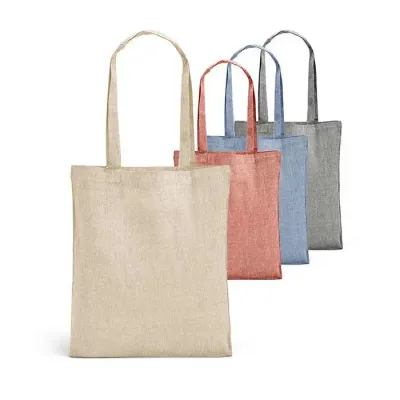 Sacola de Algodão Reciclado Rynek VK92920. Sacola. Algodão reciclado: 150 g/m². Alças de 65 cm. 3...