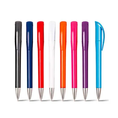 Canetas coloridas com acabamento brilhante