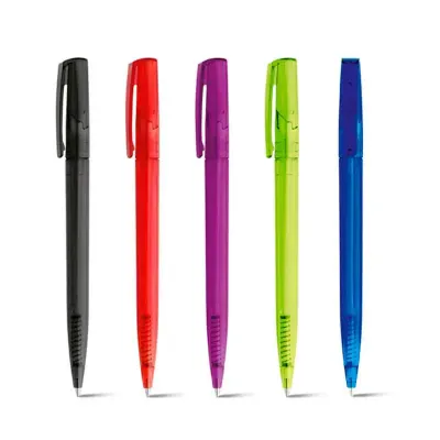 Canetas coloridas com mecanismo twist