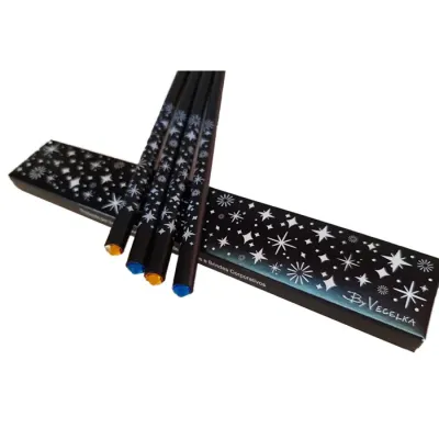 Kit 4 EcoLápis Madeira com 4 Cristais