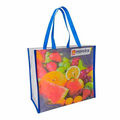 Sacola em ráfia laminada com impressão digital