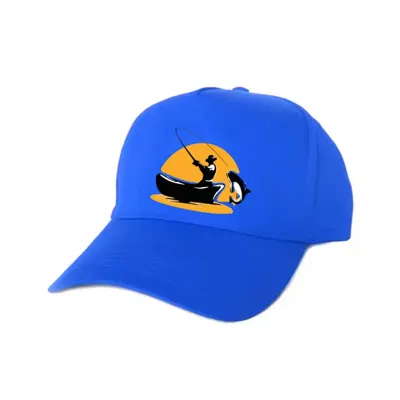 Boné em tactel -  azul