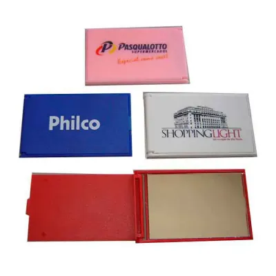 Espelhos plásticos personalizados.