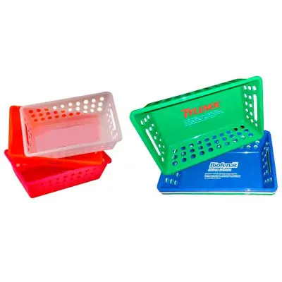 Cesta plástica em cores diversas