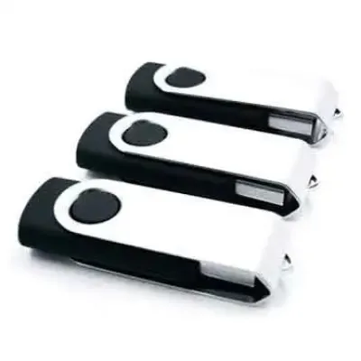 Pen drive personalizado com tampa ou giratório - Com gravação em tampografia.