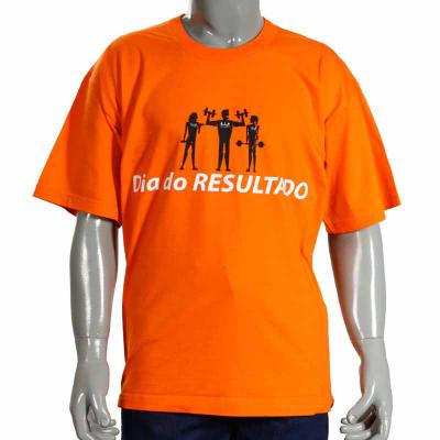 Camiseta personalizada laranja silkada 