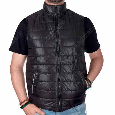 Colete Puffer em tecido brilhante