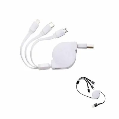 Cabo de Dados Retrátil 3 em 1