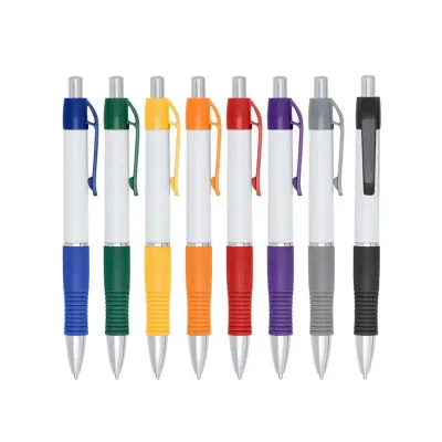 Caneta esferográfica plástica cromada