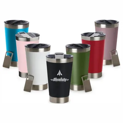 Copo térmico com abridor - várias cores