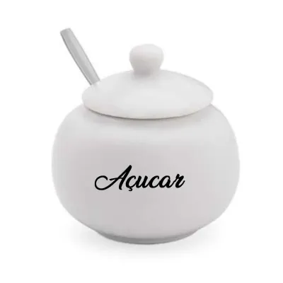 Açucareiro personalizado em porcelana