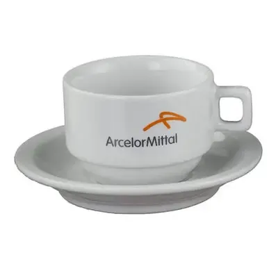 Xícara de café com pires Prohotel 75ml.