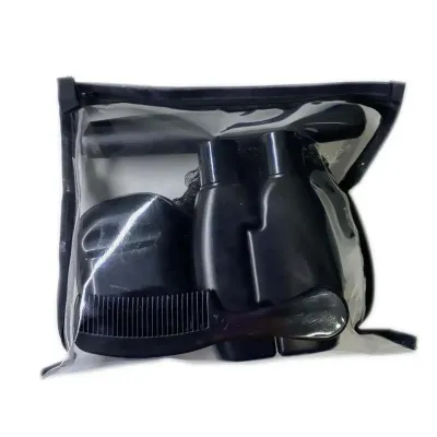 Kit Viagem preto em estojo