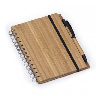 Caderno notas bambu