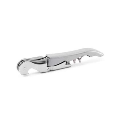 Saca-rolhas em metal com canivete sommelier