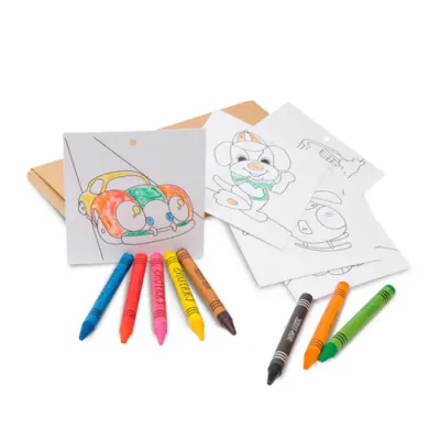 Kit pintura com cartões e gizes de cera
