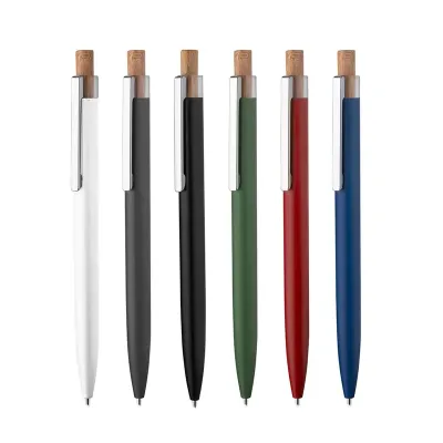 Caneta esferográfica em alumínio reciclável: opções de cores