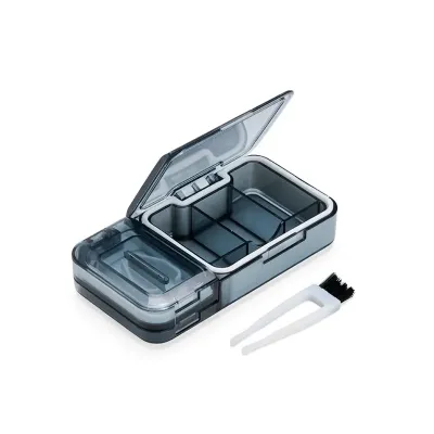 Porta comprimidos multifuncional em plástico