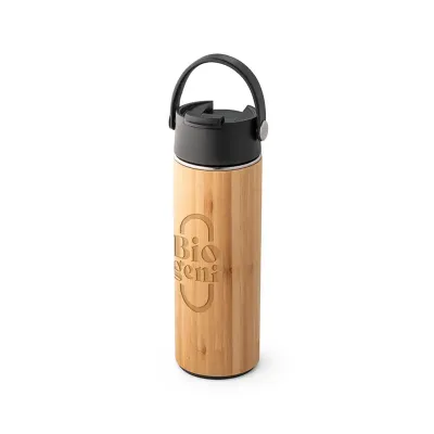Squeeze em bambu e aço inox personalizado