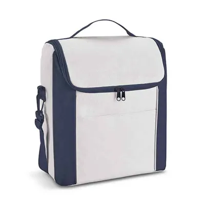 Bolsa térmica branca com azul