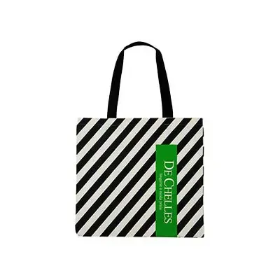 Sacola de algodão com alça de ombro em nylon preto 