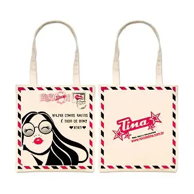 Sacola de algodão com costura interna 