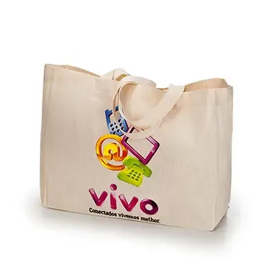 Sacola de algodão, tamanho 45x35x10