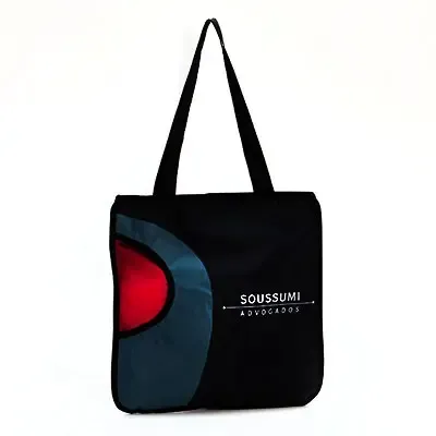 Sacola em nylon com bolso para squeeze