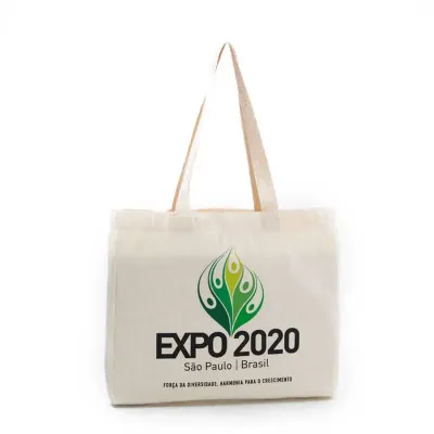 Sacola de algodão com alça de ombro 