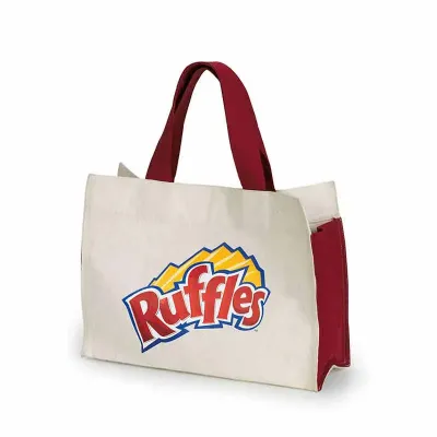 Sacola em lona reforçada e alças rebatidas