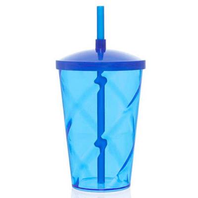 Copo Twister com tampa e canudo