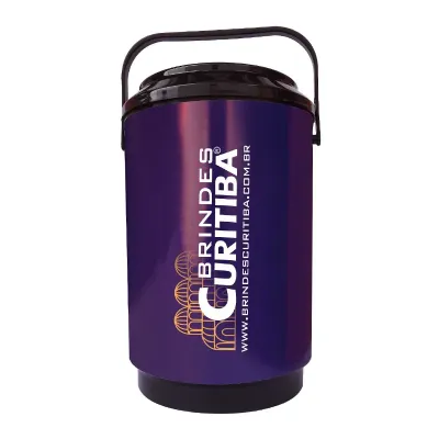 Capacidade para 08 latas de 350 ml. personalização adesivada 360º, sem limite de cores.