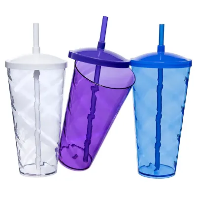 Copão com tampa e canudo - opções de cores