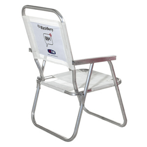 Cadeira de praia em alumínio na cor branca