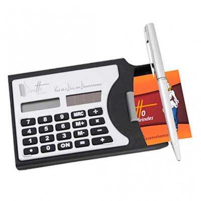 Calculadora personalizada com porta-cartão
