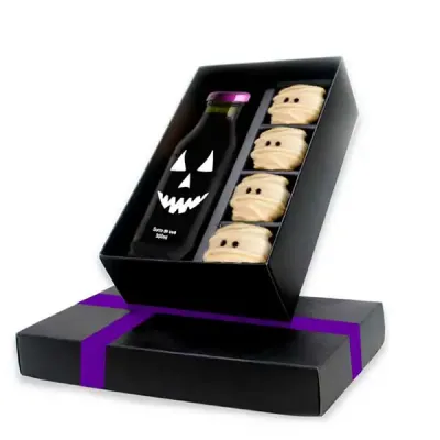 Kit halloween com suco de uva e trufas