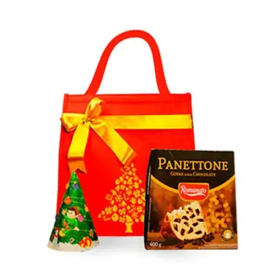 kit cesta de Natal com panetone