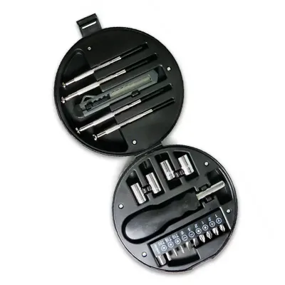 Kit ferramentas com estojo formato pneu