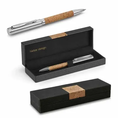 Caneta de metal com estojo