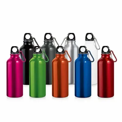 Squeeze de Alumínio Color com Mosquetão Personalizado