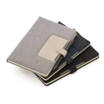 Caderno de Anotações Capa Dura Sintético (3 cores)