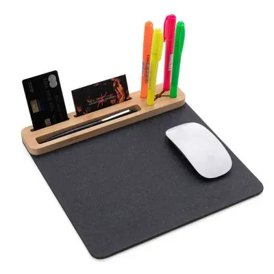 Mouse Pad com Suporte Celular, Caneta e Cartão