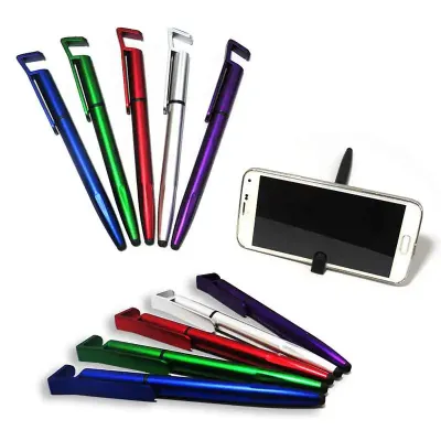 Caneta Plástica Suporte e Touch para Celular 1
