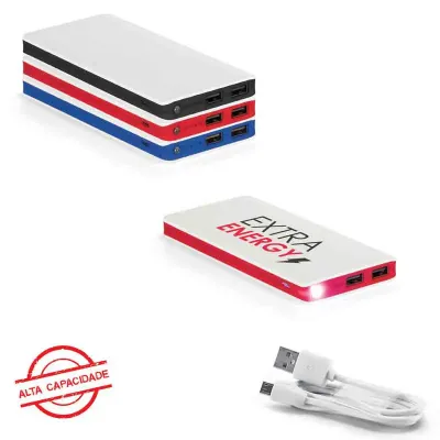 Carregador Power Bank Bateria Portátil ABS. com Led 11.000 mAh 1