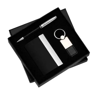 Conjunto com 3 pçs Porta Cartão, Caneta e Chaveiro 1