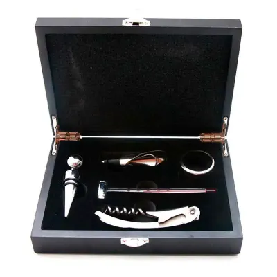 Kit vinho com 5 peças em metal 1